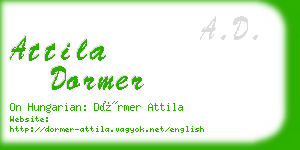 attila dormer business card